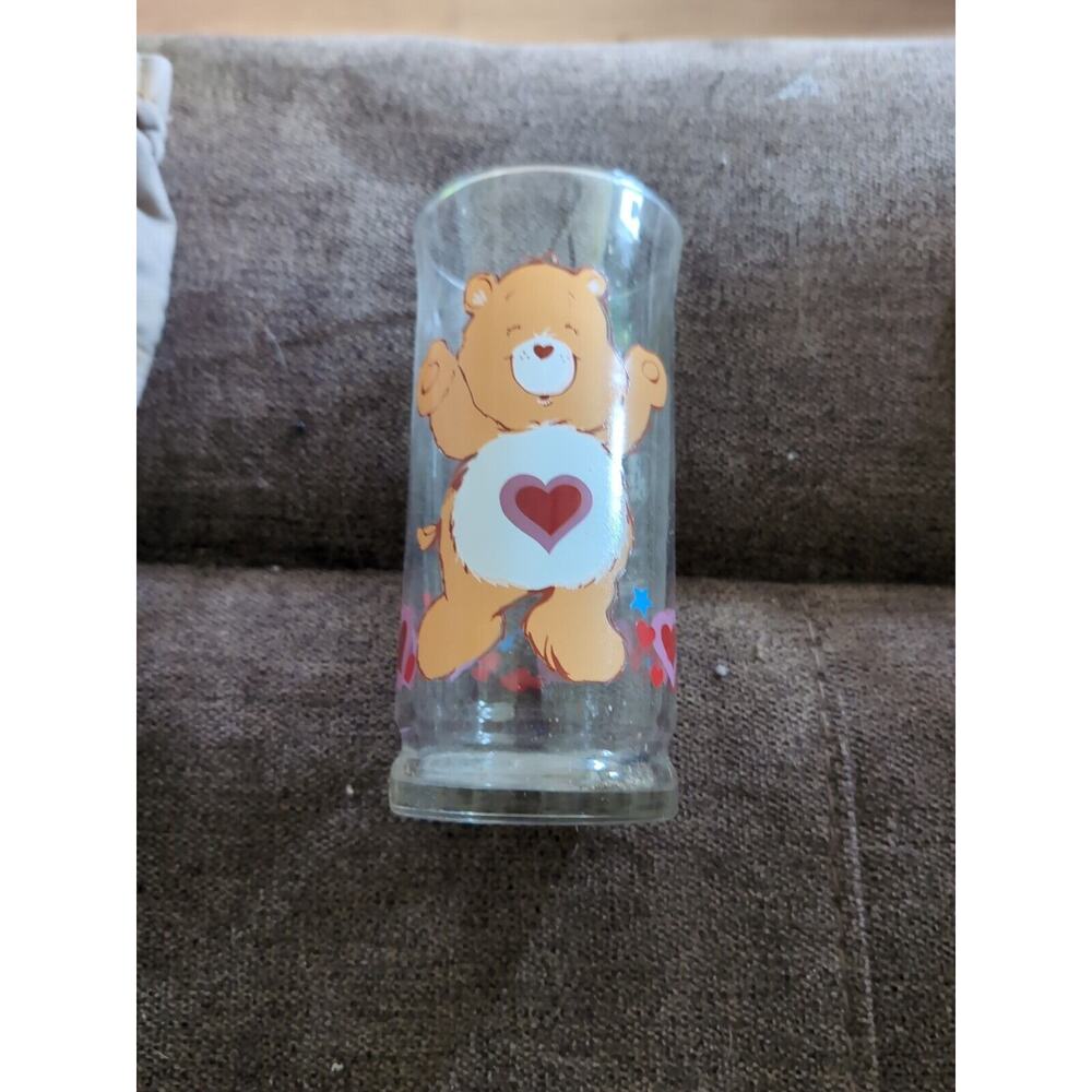 Care Bears Tenderheart Bear Pizza Hut 1983 Drinking Glass Limited Edition 6"